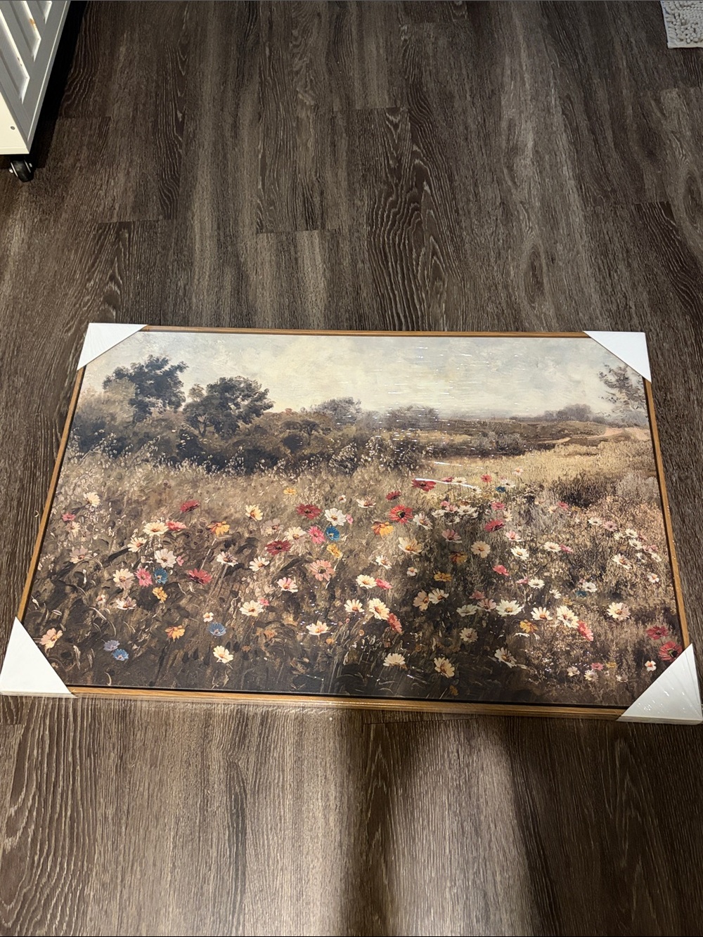 Vintage style framed canvas